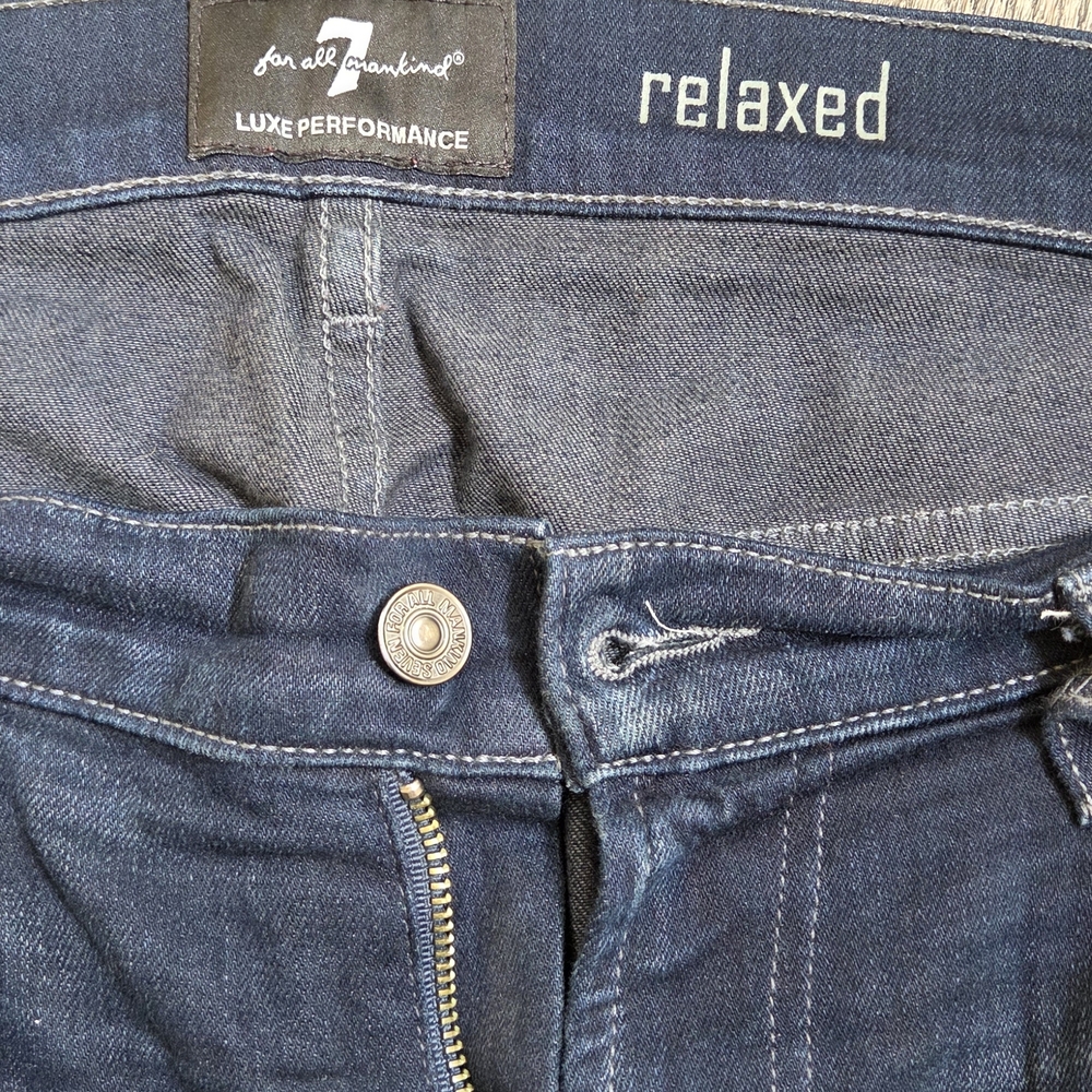 7 For All Mankind Relaxed Blue Jeans Classic Denim 38 x 34